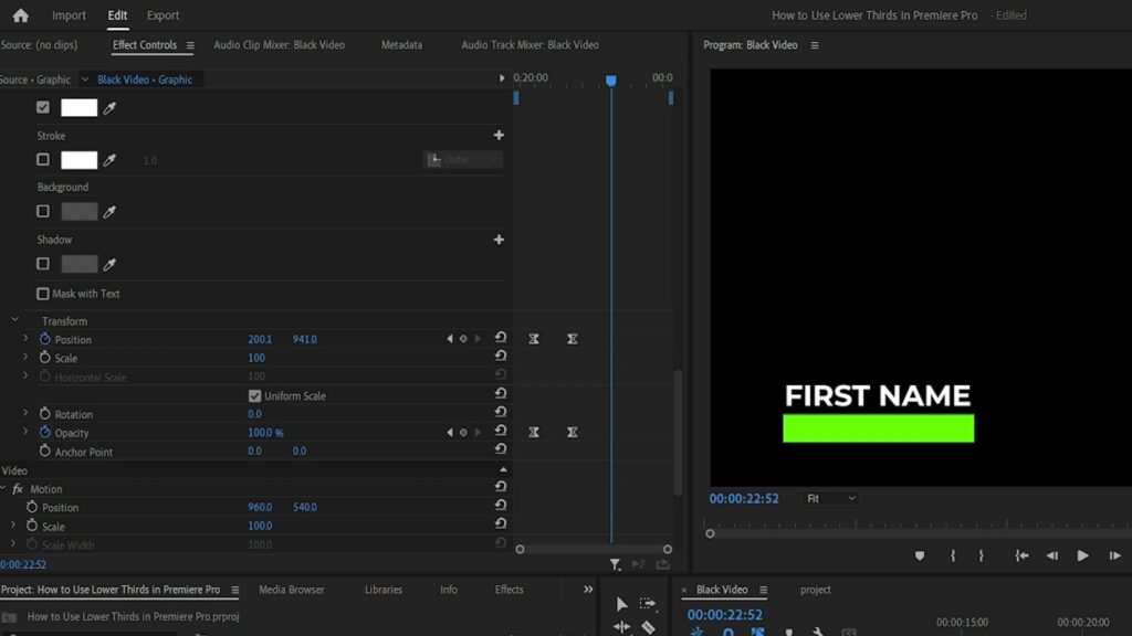 How to Use Lower Thirds in Premiere Pro