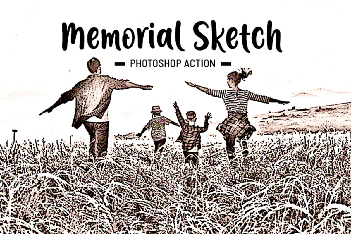 Memorial Sketch Photoshop Action FilterGrade memorial-sketch-photoshop-action-filtergrade
