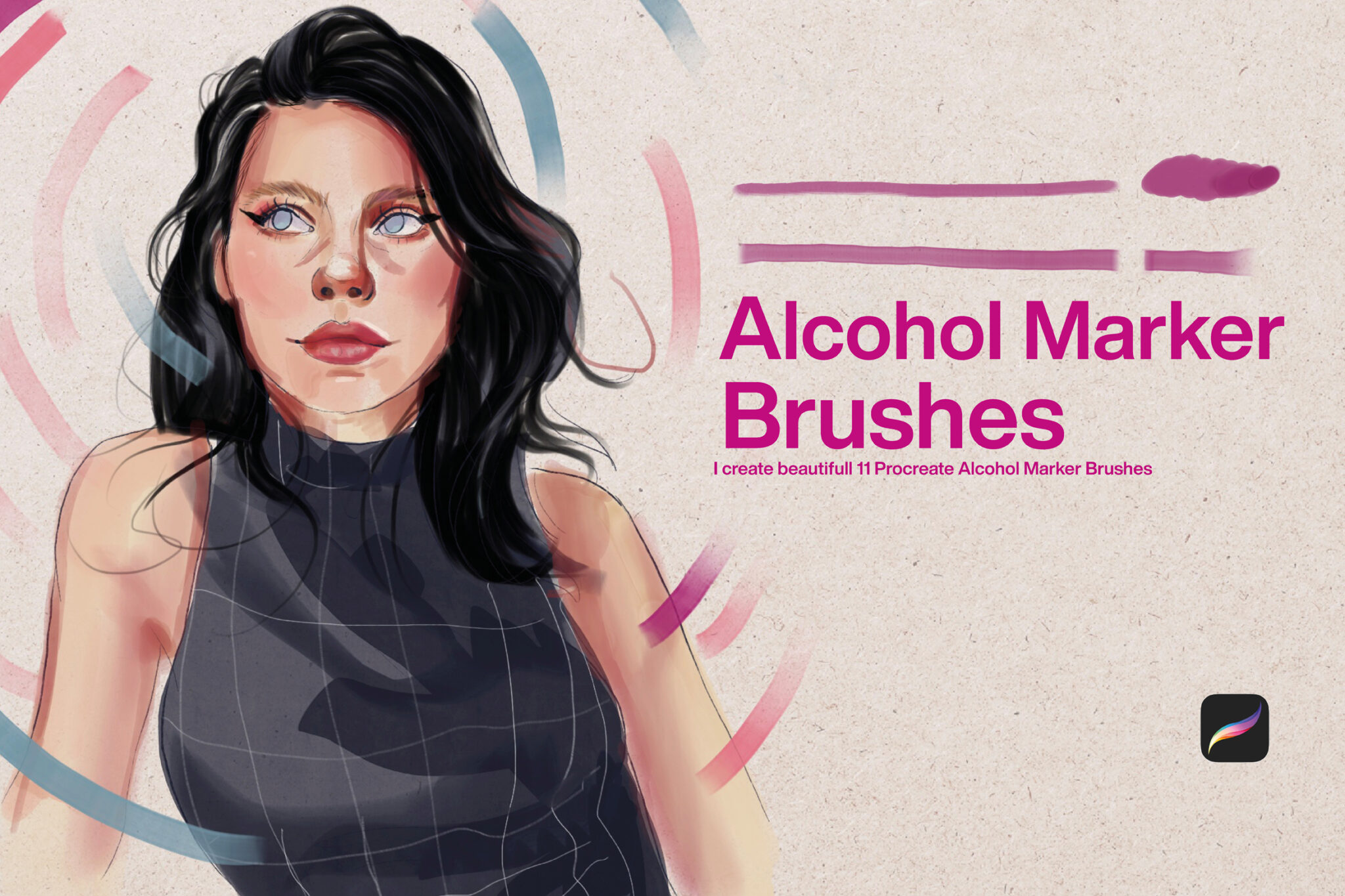 10 Alcohol Marker Brushes Procreate FilterGrade