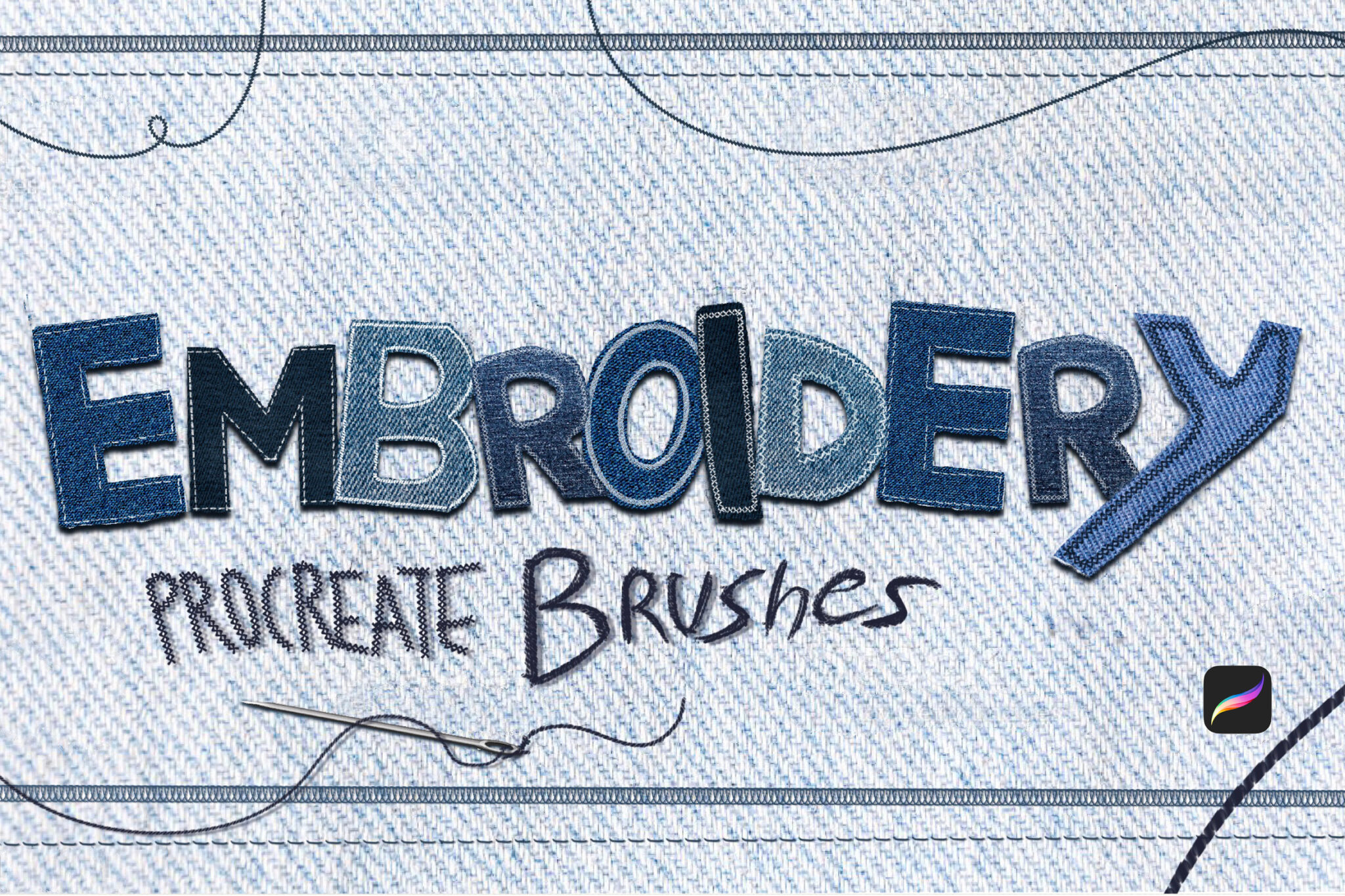10 Embroidery Brushes Procreate FilterGrade