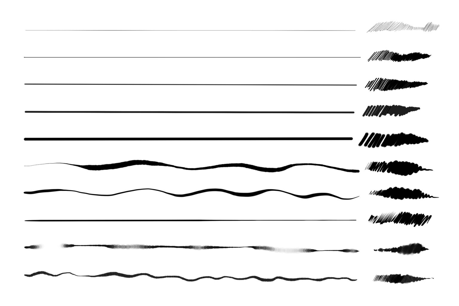 10 Fine Liner Brushes Procreate FilterGrade