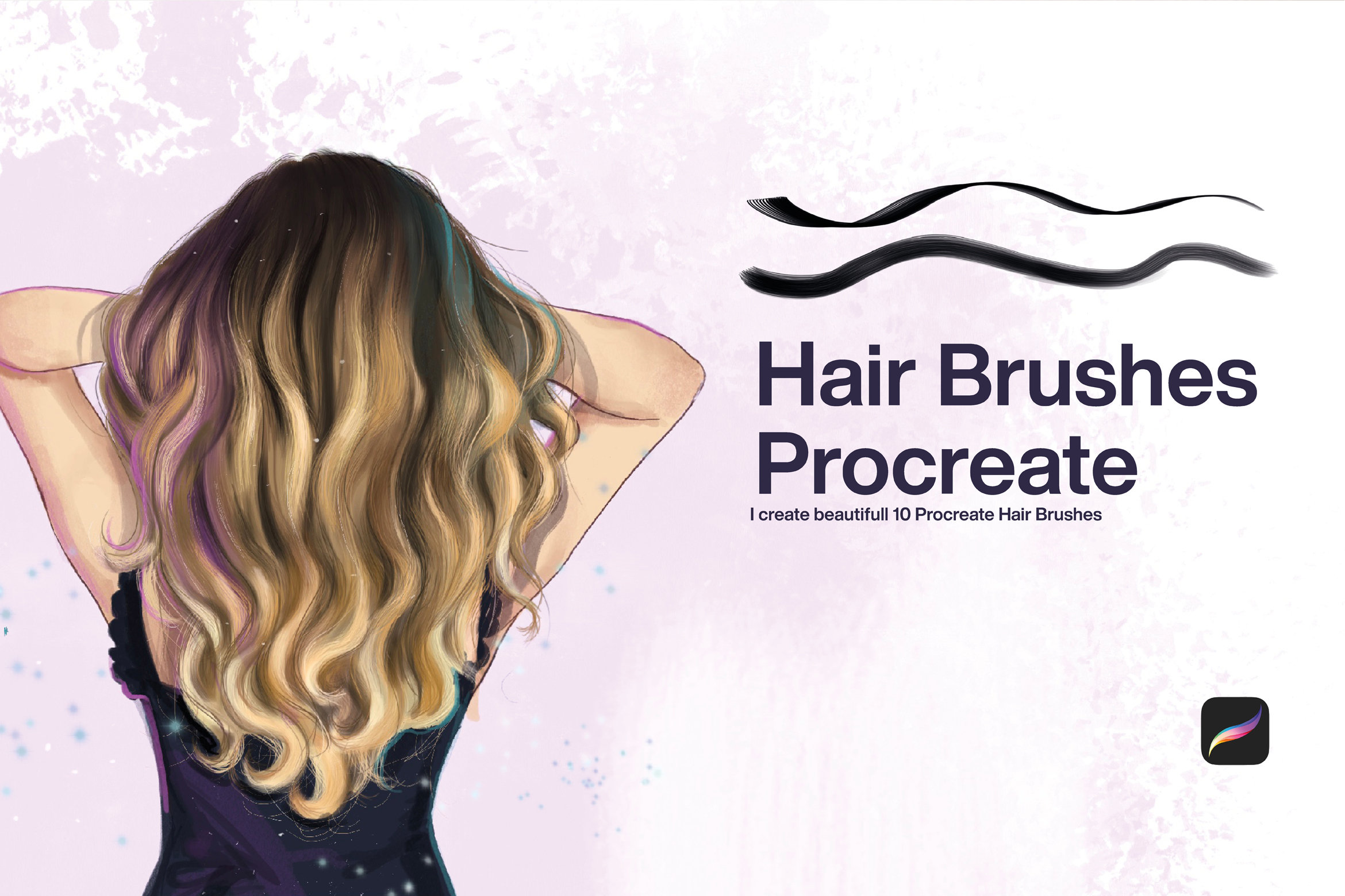 10 Hair Brushes Procreate FilterGrade