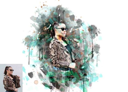 Stain Watercolor Art Photoshop Action - Image 2