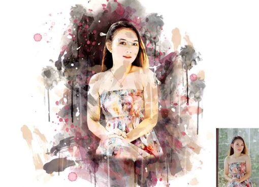 Stain Watercolor Art Photoshop Action - Image 6