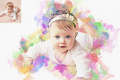 Pastel Watercolor Photoshop Action - Image 2