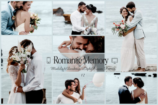 12 Romantic Memory Mobile & Desktop Lightroom Presets, Blue