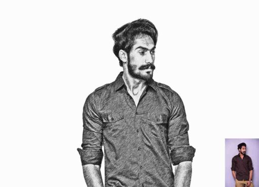 Charcoal Sketch Drawing Photoshop Action - Image 5