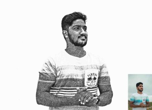 Charcoal Sketch Drawing Photoshop Action - Image 11