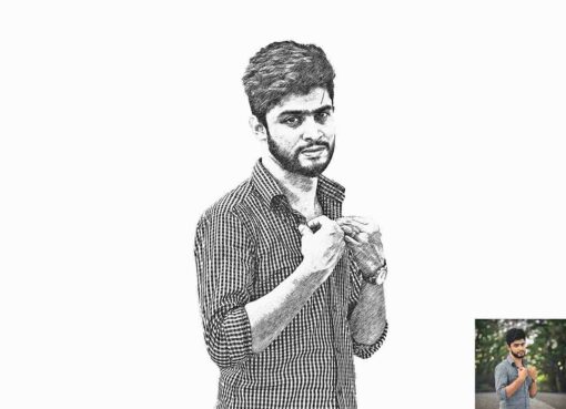 Charcoal Sketch Drawing Photoshop Action - Image 12