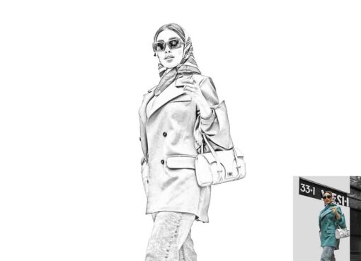 Canvas Pencil Sketch Photoshop Action - Image 2