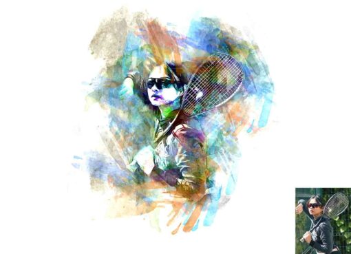 Sports Watercolor Painting Photoshop Action - Image 4
