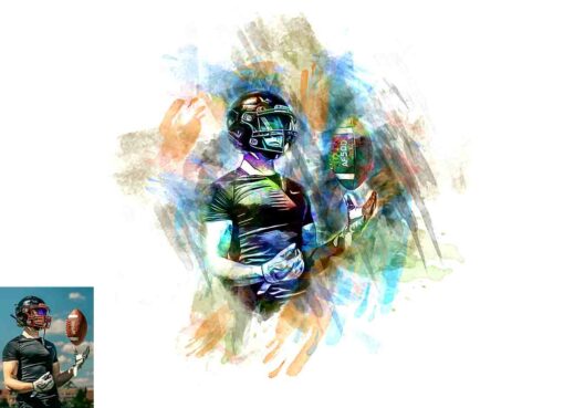 Sports Watercolor Painting Photoshop Action - Image 5