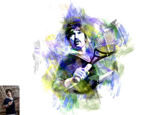 Sports Watercolor Painting Photoshop Action - Image 11
