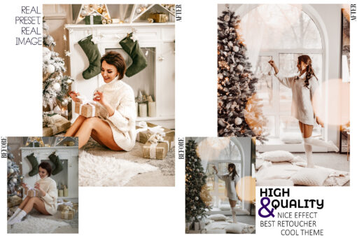 12 Creamy Xmas Lightroom Presets, Christmas Mobile Preset, Winter - Image 2
