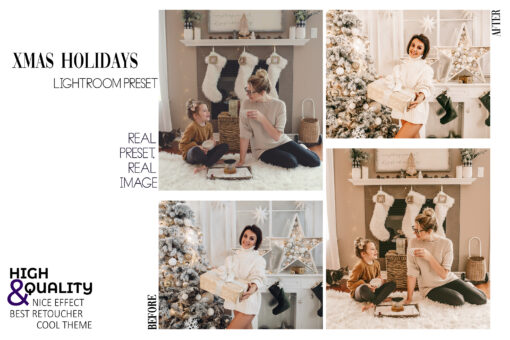 12 Creamy Xmas Lightroom Presets, Christmas Mobile Preset, Winter - Image 10