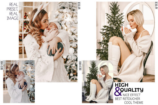 12 Creamy Xmas Lightroom Presets, Christmas Mobile Preset, Winter - Image 9