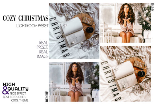 12 Creamy Xmas Lightroom Presets, Christmas Mobile Preset, Winter - Image 8
