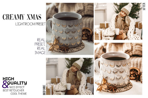 12 Creamy Xmas Lightroom Presets, Christmas Mobile Preset, Winter - Image 3