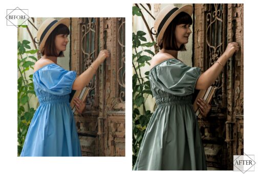 12 Mobile Lightroom Presets, Woodgrains Mobile Preset, Green - Image 3