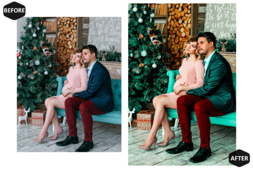 12 Christmas Photoshop, Chic Xmas Ps Action, Lux Holiday ACR - Image 5