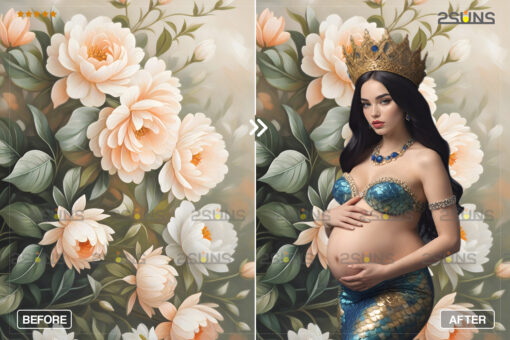 Floral Backgrounds, Digital Backdrop Studio Maternity - Image 3