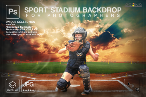 Digital Backdrop Photography, Sport Stadium Overlay