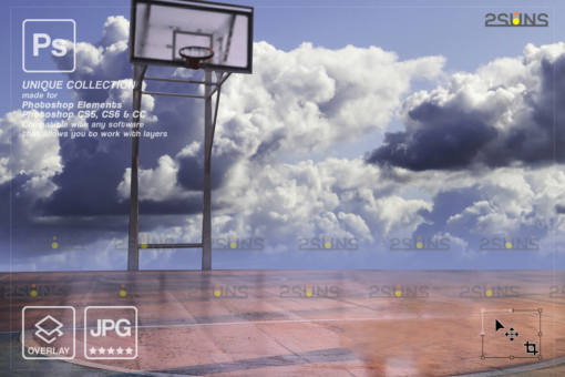 Basketball Backdrop, Sports Digital Background - Image 3