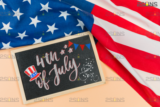 Chalk art overlay 4th of July, Photoshop overlay - Image 5