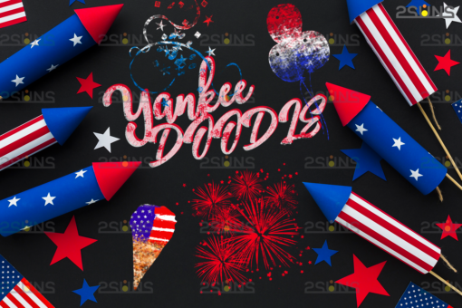 Chalk art overlay 4th of July, Photoshop overlay - Image 6