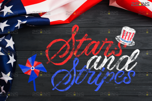 Chalk art overlay 4th of July, Photoshop overlay - Image 4