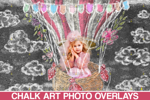 Sidewalk Chalk art Overlay, Aerostatico Chalk Art
