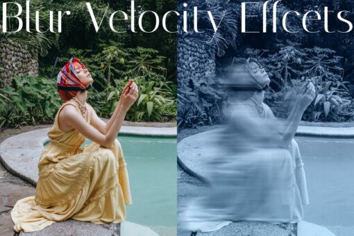 Blurred movement enhancement. It conveys the intentional blurring of elements to create a captivating effect, adding depth and intrigue.