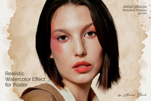 Portrait Watercolor Template - Image 2