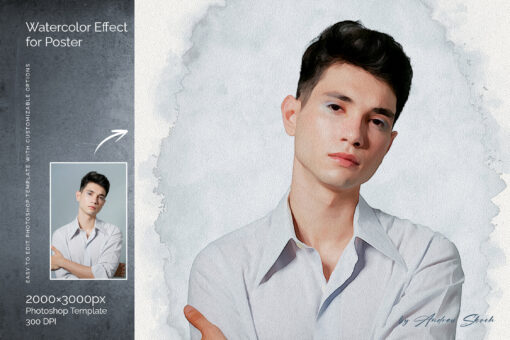 Portrait Watercolor Template - Image 6