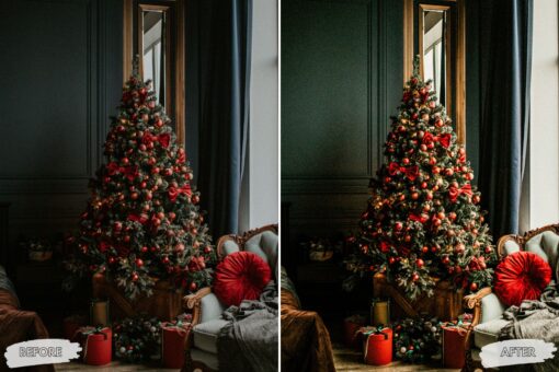 10 Tinsel & Twinkle Christmas Lightroom Presets - Image 9