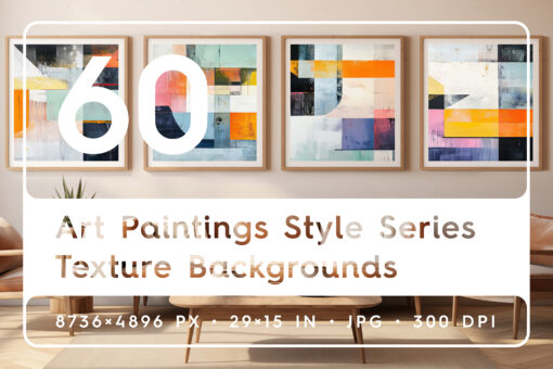 60 Art Paintings Style Series Texture Backgrounds Creativemarket Cover