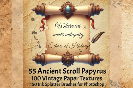 Ancient Scroll Papyrus, Vintage Paper Textures, Old Parchment