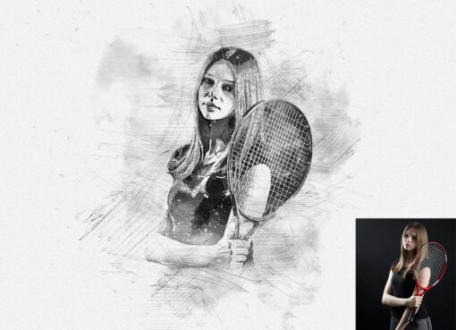 Pencil Sketching Drawing Photoshop Action - Image 6