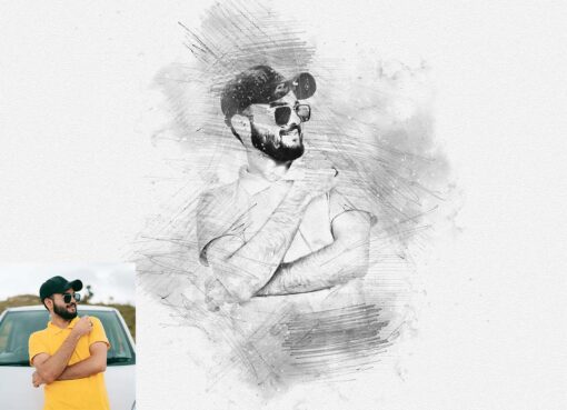 Pencil Sketching Drawing Photoshop Action - Image 7
