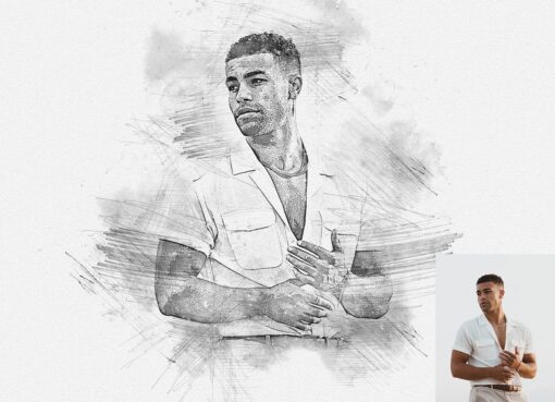 Pencil Sketching Drawing Photoshop Action - Image 9
