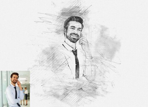Pencil Sketching Drawing Photoshop Action - Image 11