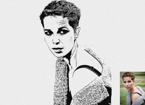 Sketch Portrait Photoshop Action - Image 4