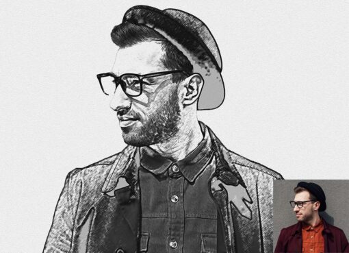 Sketch Portrait Photoshop Action - Image 5