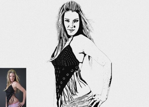 Sketch Portrait Photoshop Action - Image 6