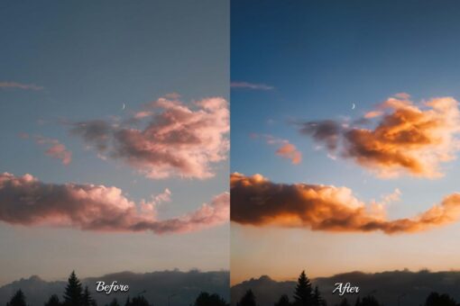 Stunning sunrise image enhanced with ACR presets, highlighting warm tones and serene skies for a picturesque aesthetic.