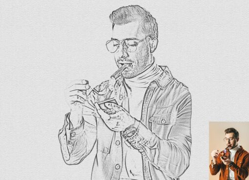 Modern Pencil Sketch Photoshop Action - Image 3