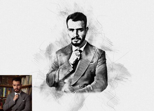Pen Drawing Photoshop Action - Image 5