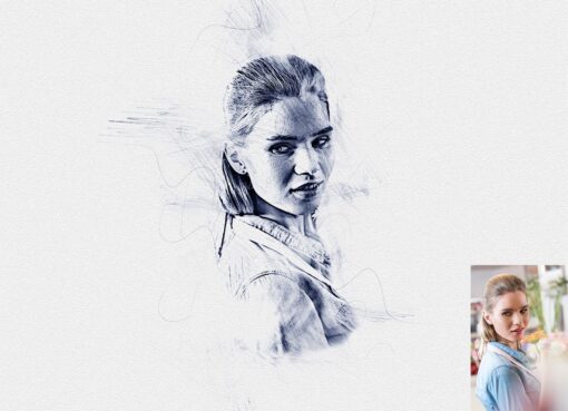Pen Drawing Photoshop Action - Image 8