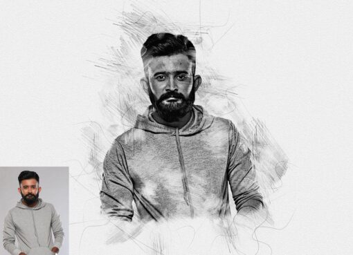 Pen Drawing Photoshop Action - Image 11