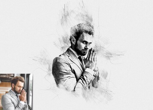 Pen Drawing Photoshop Action - Image 12